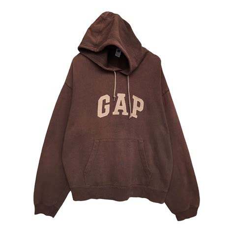 Vintage Gap Hoodie in Black with Brown Details and a .